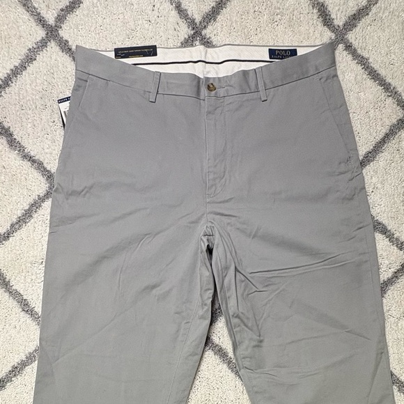 Polo Ralph Lauren Men’s 36X32 Grey Soft Khaki Pants NWT - Picture 3 of 9